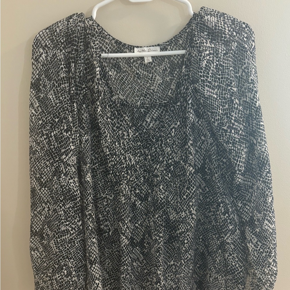 Snakeskin print blouse